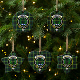 McArthur Modern Tartan Crest Christmas Ceramic Ornament